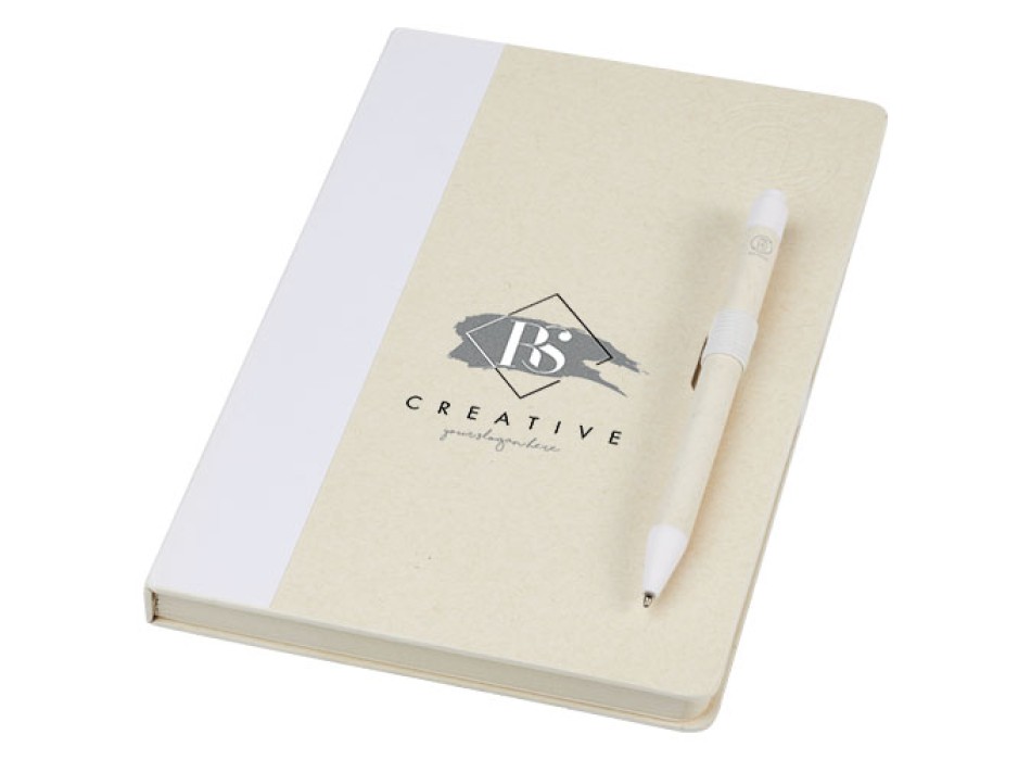 Set blocco note formato A5 e penna a sfera Dairy Dream realizzati con cartoni del latte riciclati FullGadgets.com