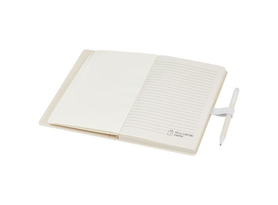 Set blocco note formato A5 e penna a sfera Dairy Dream realizzati con cartoni del latte riciclati FullGadgets.com