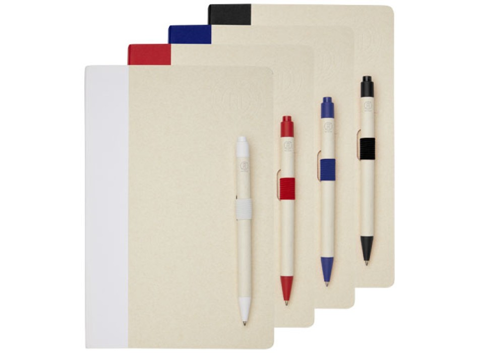 Set blocco note formato A5 e penna a sfera Dairy Dream realizzati con cartoni del latte riciclati FullGadgets.com
