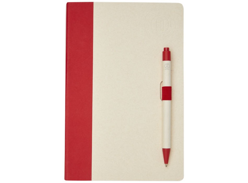 Set blocco note formato A5 e penna a sfera Dairy Dream realizzati con cartoni del latte riciclati FullGadgets.com