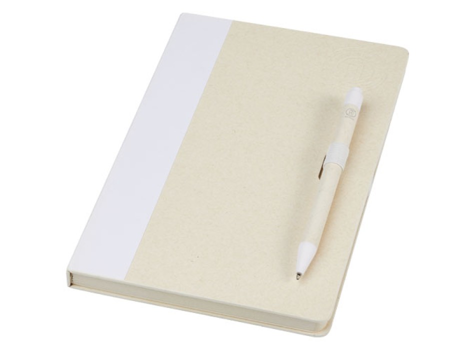 Set blocco note formato A5 e penna a sfera Dairy Dream realizzati con cartoni del latte riciclati FullGadgets.com