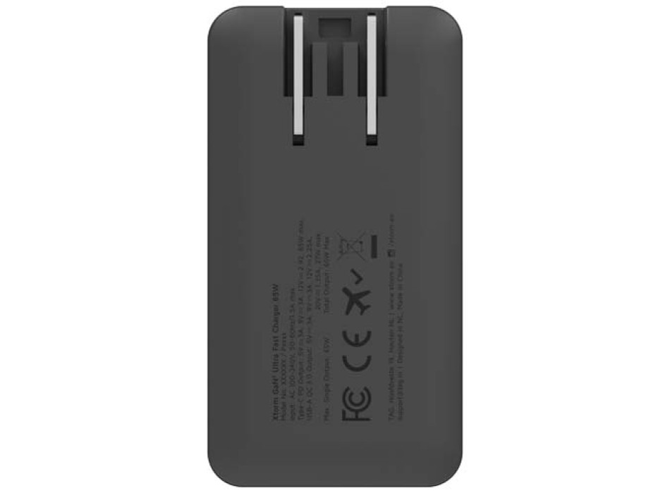 Set caricabatterie rapido da viaggio da 65 W con cavo e custodia Xtorm FullGadgets.com