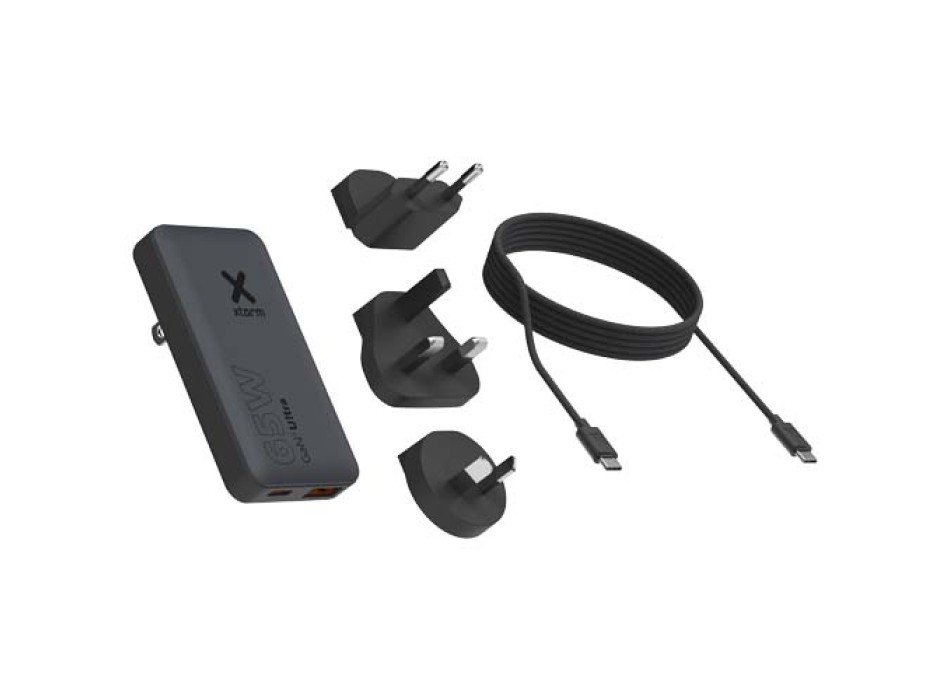 Set caricabatterie rapido da viaggio da 65 W con cavo e custodia Xtorm FullGadgets.com