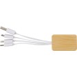 Set cavi per la ricarica 3 in 1 in bamboo Brandan FullGadgets.com