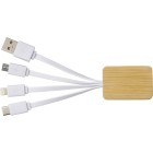 Set cavi per la ricarica 3 in 1 in bamboo Brandan FullGadgets.com