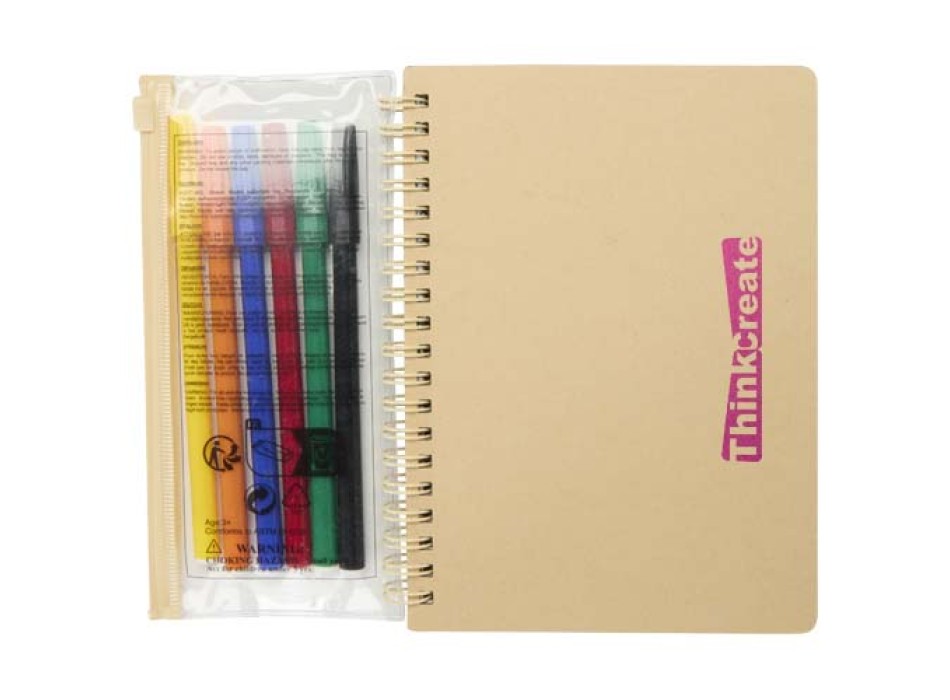 Set composto da un taccuino B6 con copertina rigida e pennarelli Squiggle FullGadgets.com