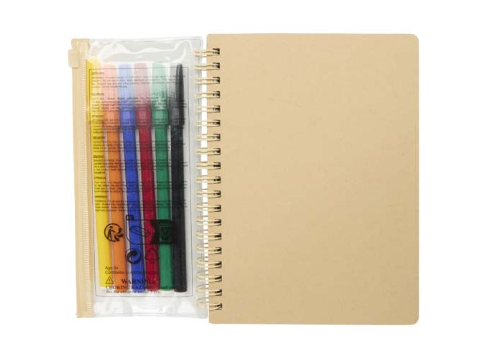 Set composto da un taccuino B6 con copertina rigida e pennarelli Squiggle FullGadgets.com
