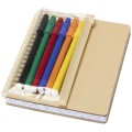 Set composto da un taccuino B6 con copertina rigida e pennarelli Squiggle