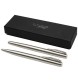 Set con penna a sfera e penna roller in acciaio inossidabile riciclato Didimis (inchiostro nero) FullGadgets.com