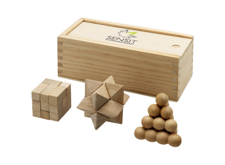 Set da 3 pezzi rompicapo in legno Brainiac FullGadgets.com