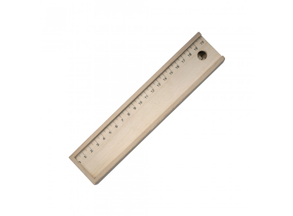 Set di 12 matite in legno colorate a sezione esagonale con righello in legno e temperino FullGadgets.com