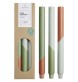 Set di 3 candele con design a colori diagonali Originalhome Eden FullGadgets.com