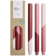 Set di 3 candele con design a colori diagonali Originalhome Eden FullGadgets.com