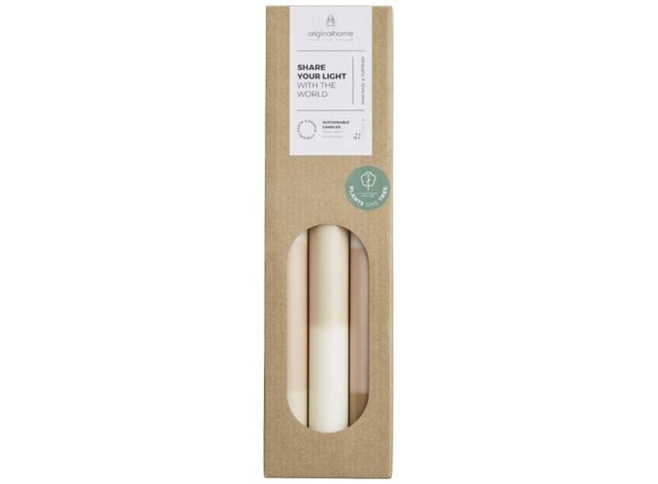 Set di 3 candele con effetto roccia calcarea stratificata Originalhome FullGadgets.com