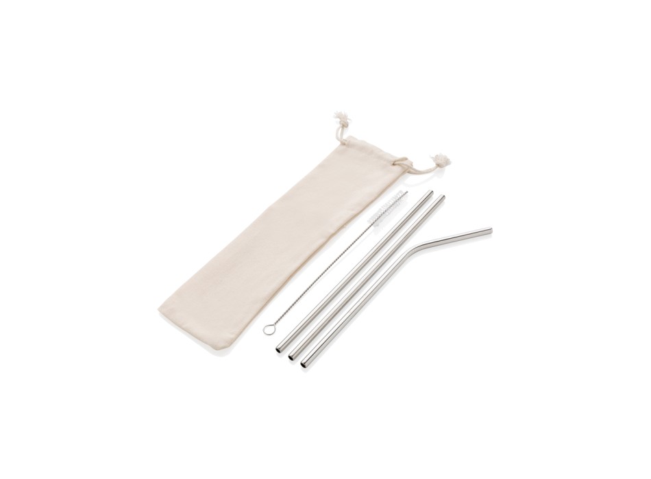 Set di 3 cannucce in acciaio inossidabile FullGadgets.com