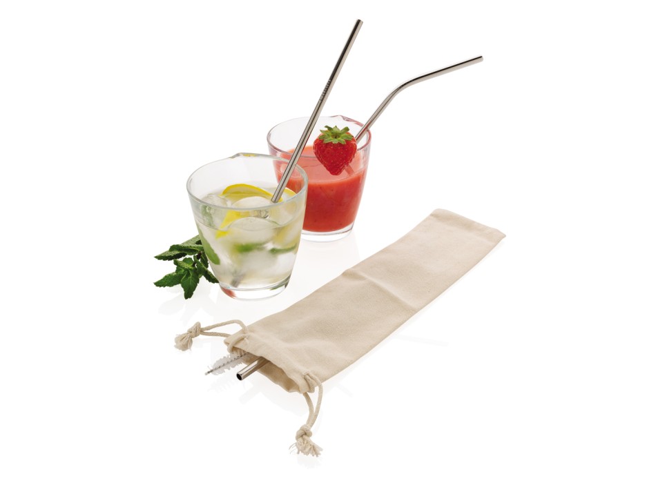 Set di 3 cannucce in acciaio inossidabile FullGadgets.com