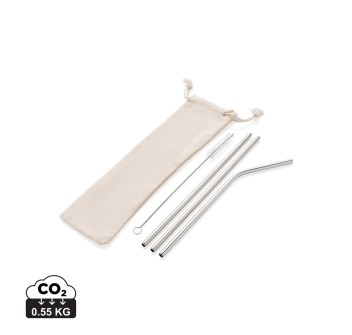 Set di 3 cannucce in acciaio inossidabile FullGadgets.com