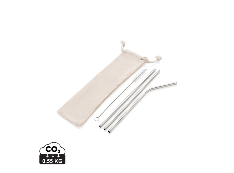 Set di 3 cannucce in acciaio inossidabile FullGadgets.com