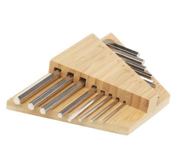 Set di attrezzi con chiave esagonale in bambù Allen FullGadgets.com