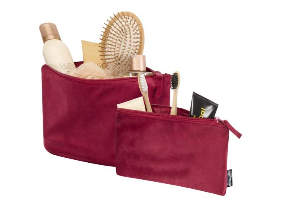 Set di beauty case in velluto riciclato certificato GRS Swift FullGadgets.com