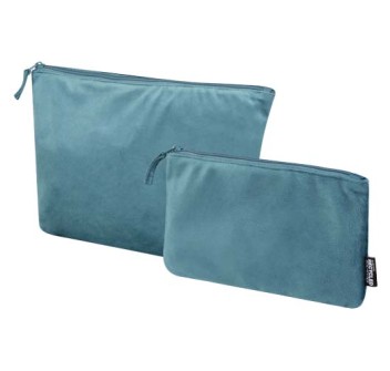 Set di beauty case in velluto riciclato certificato GRS Swift FullGadgets.com