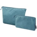 Set di beauty case in velluto riciclato certificato GRS Swift