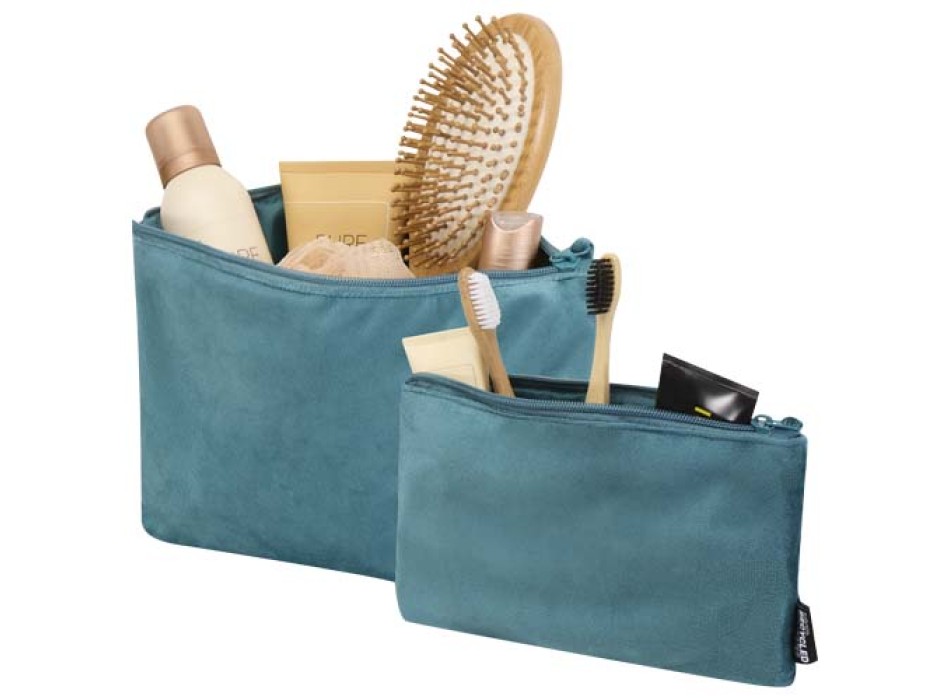 Set di beauty case in velluto riciclato certificato GRS Swift FullGadgets.com