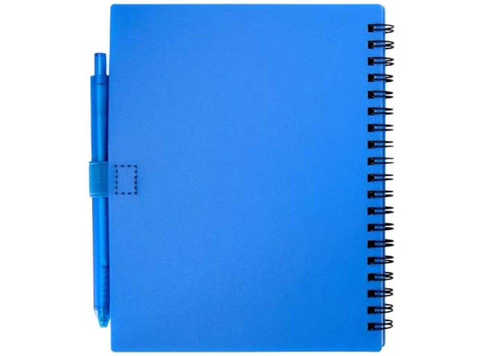 Set di blocco note con copertina morbida in plastica riciclata e penna a sfera (inchiostro blu) Niove FullGadgets.com