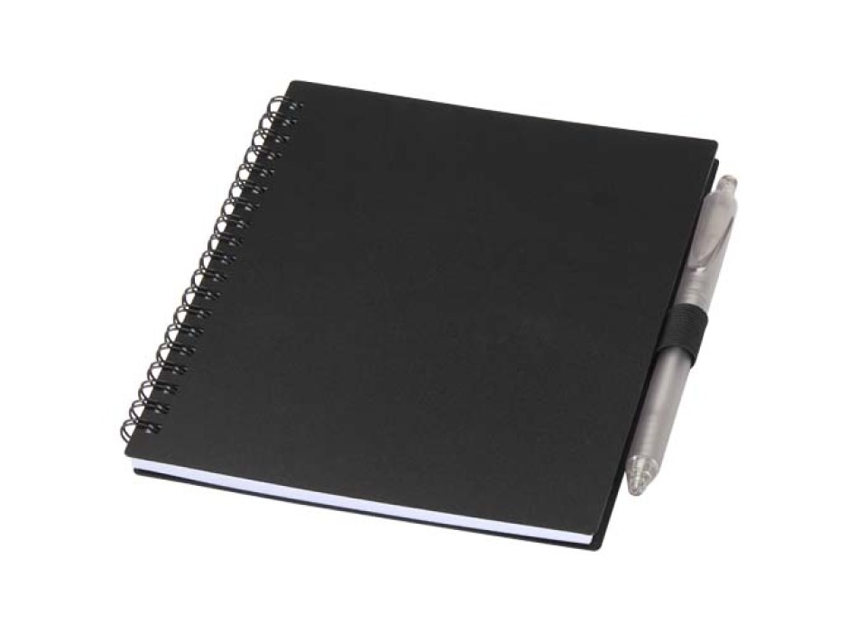 Set di blocco note con copertina morbida in plastica riciclata e penna a sfera (inchiostro blu) Niove FullGadgets.com