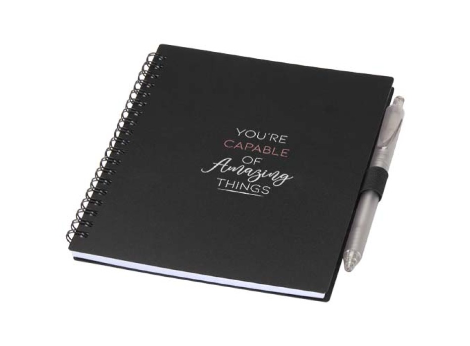 Set di blocco note con copertina morbida in plastica riciclata e penna a sfera (inchiostro blu) Niove FullGadgets.com