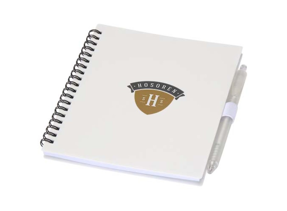 Set di blocco note con copertina morbida in plastica riciclata e penna a sfera (inchiostro blu) Niove FullGadgets.com