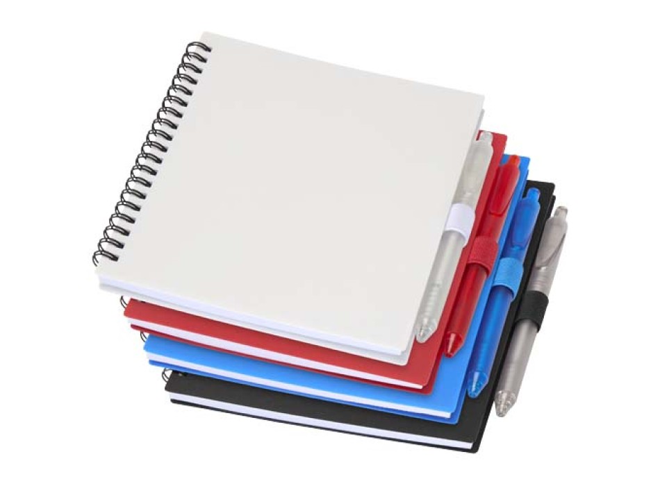 Set di blocco note con copertina morbida in plastica riciclata e penna a sfera (inchiostro blu) Niove FullGadgets.com