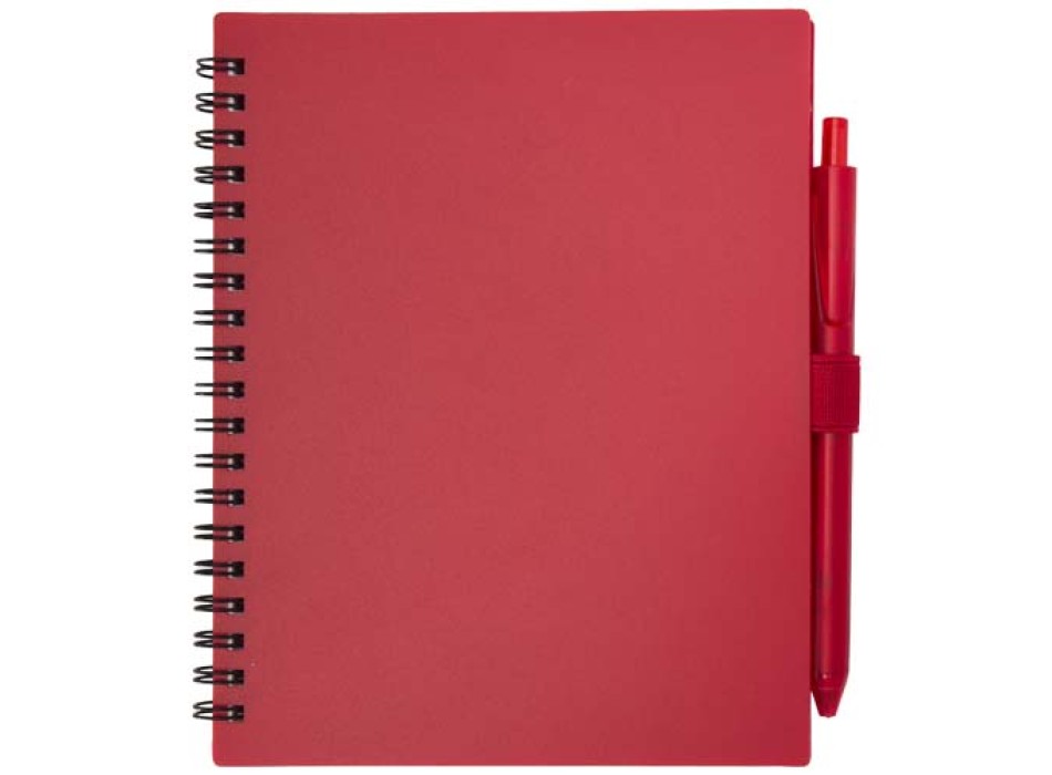 Set di blocco note con copertina morbida in plastica riciclata e penna a sfera (inchiostro blu) Niove FullGadgets.com