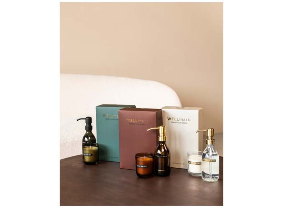 Set di dispenser di sapone per le mani da 250 ml e candela profumata da 150 g Wellmark Discovery FullGadgets.com