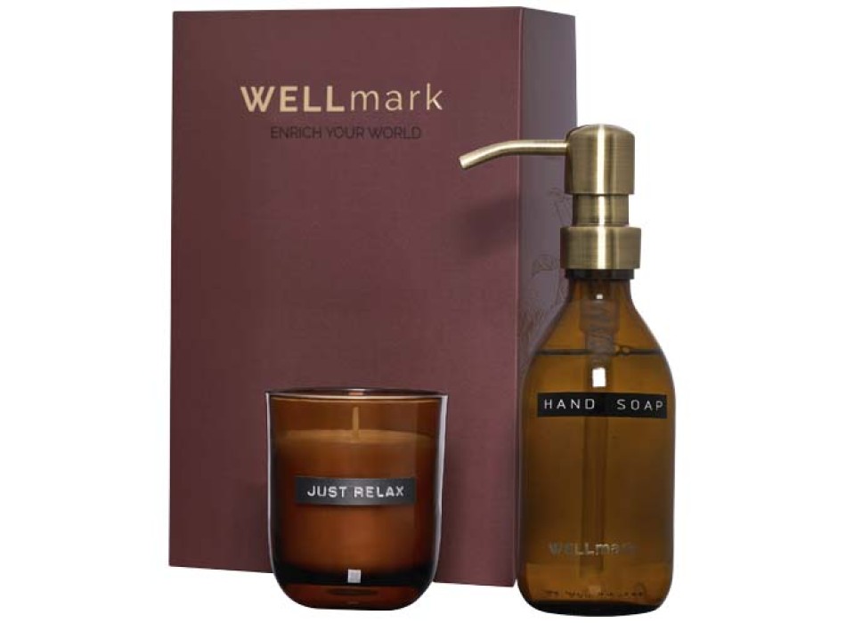 Set di dispenser di sapone per le mani da 250 ml e candela profumata da 150 g Wellmark Discovery FullGadgets.com