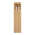 Set di due penne a scatto in bamboo, di cui una con gommino per touch screen FullGadgets.com