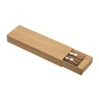 Set di due penne a scatto in bamboo, di cui una con gommino per touch screen FullGadgets.com