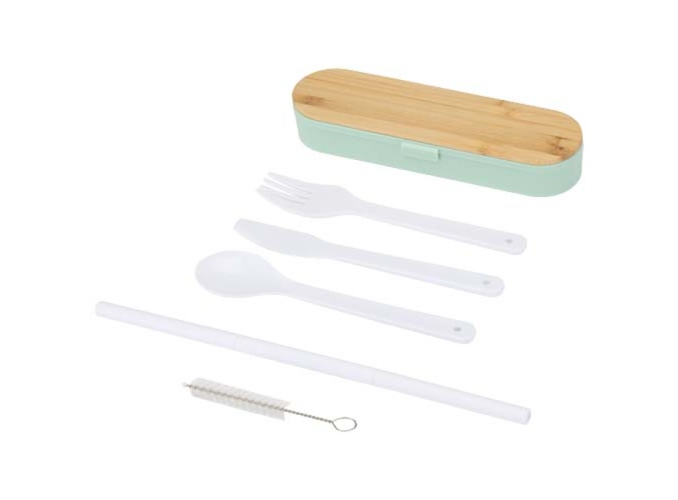 Set di posate con coperchio in bambù Runa FullGadgets.com