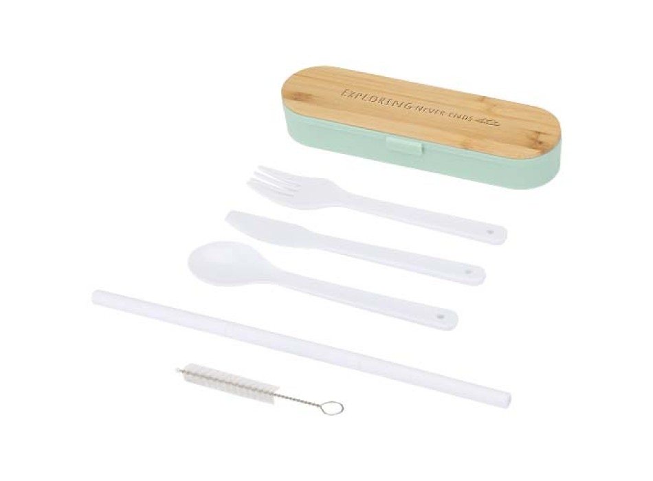 Set di posate con coperchio in bambù Runa FullGadgets.com