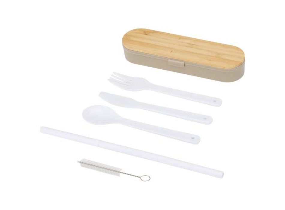 Set di posate con coperchio in bambù Runa FullGadgets.com