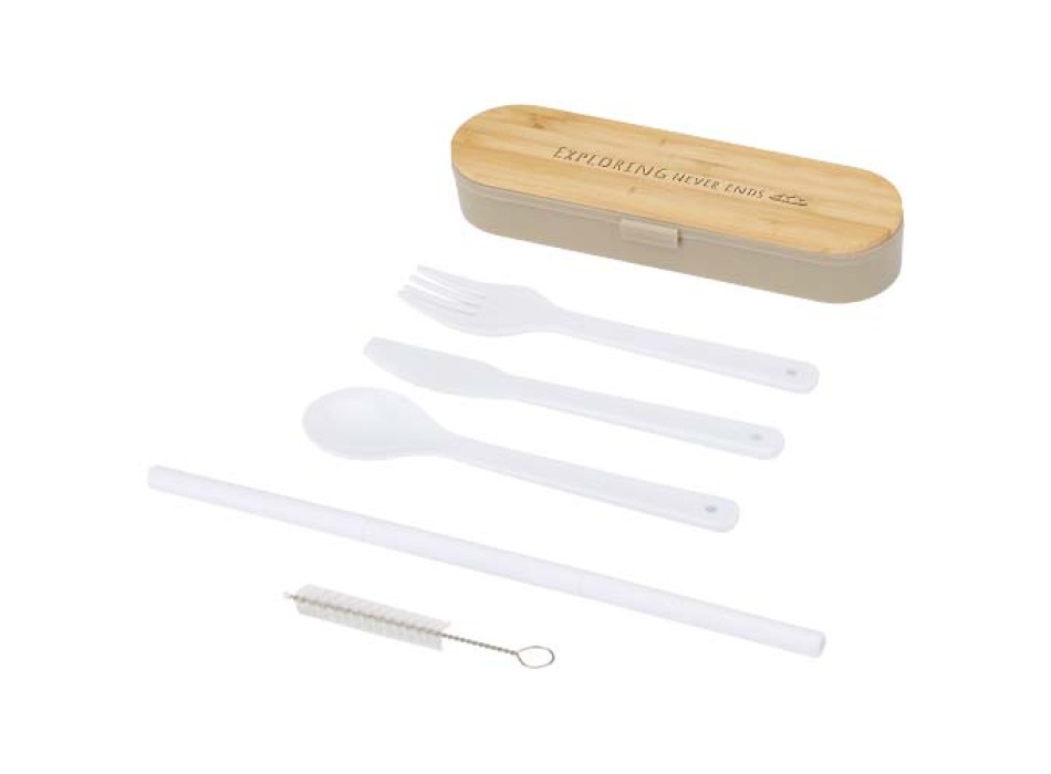 Set di posate con coperchio in bambù Runa FullGadgets.com