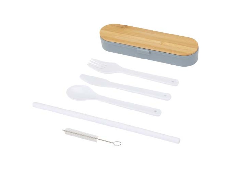 Set di posate con coperchio in bambù Runa FullGadgets.com