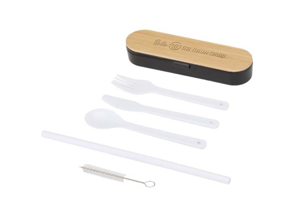 Set di posate con coperchio in bambù Runa FullGadgets.com