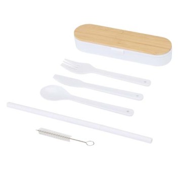 Set di posate con coperchio in bambù Runa FullGadgets.com