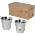  Set di tazze per caffè espresso in acciaio inossidabile certificato RCS da 80 ml Duo  FullGadgets.com