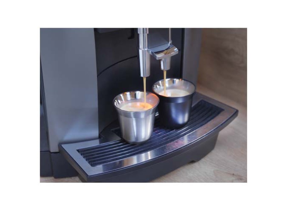  Set di tazze per caffè espresso in acciaio inossidabile certificato RCS da 80 ml Duo  FullGadgets.com