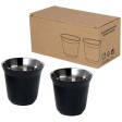  Set di tazze per caffè espresso in acciaio inossidabile certificato RCS da 80 ml Duo  FullGadgets.com