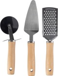 Set di utensili da cucina in metallo e legno Sylvan
