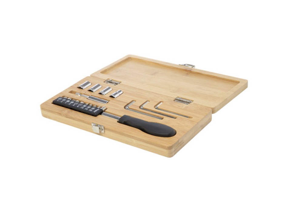 Set di utensili in bambù/plastica riciclata da 19 pezzi Rivet FullGadgets.com