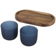 Set di vassoio da portata in legno con set di bicchieri in vetro Male FullGadgets.com